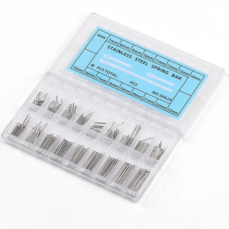 360 قطعة 6-23 مللي متر الفولاذ المقاوم للصدأ حزام الساعات سبليت دبابيس ساعة ربط دبابيس سوار ربط دبوس كوتر بار تشكيلة ملحق #3