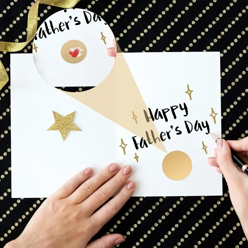 Gold Silver Scratch Off Stickers Round Shape Labels Sticker DIY Handmade for Game Scratch Sticker Labels Party Gifts Supplies