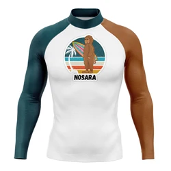 New NOSARA Surfing Shirt Unisex Couple Surf T-Shirts Rashguard UV Protection Swimwear UPF Diving Gym Clothes