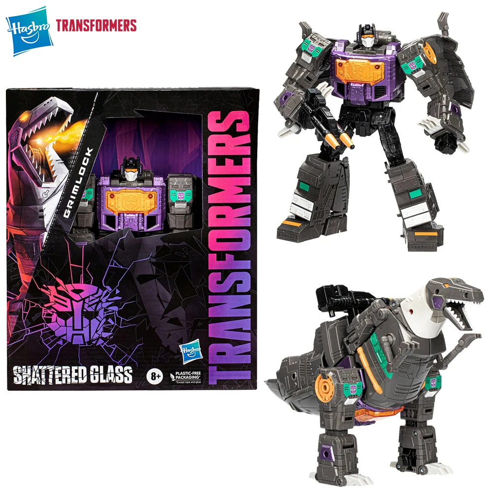 

[In Stock] Hasbro Transformers Shattered Glass Grimlock 21.6cm Leader Class Nice Collectible Action Anime Figure Model Gift Toys