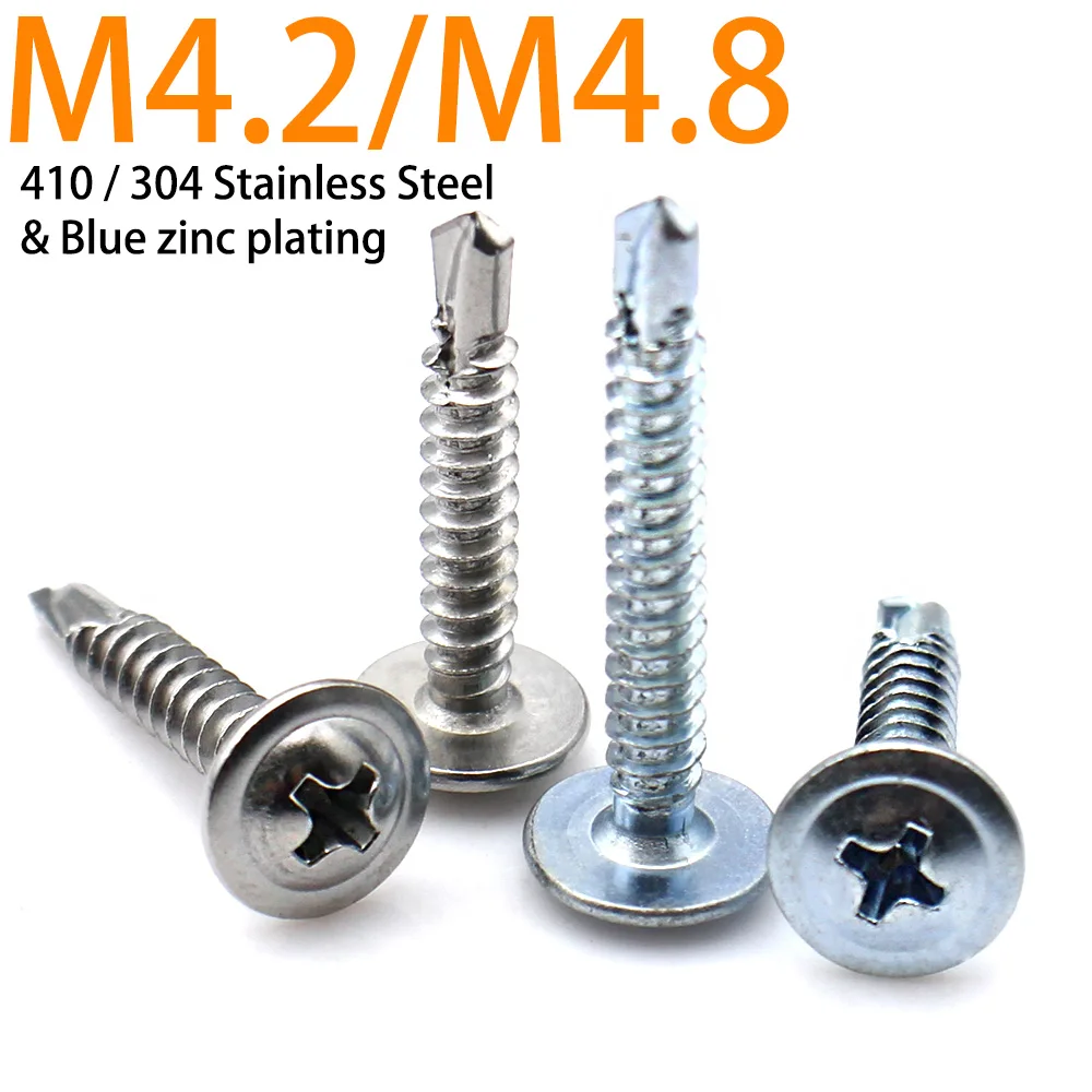 

Self Drilling Screws with Washer Phillips Truss Head M4.2 M4.8 Stainless Steel Machine Screws