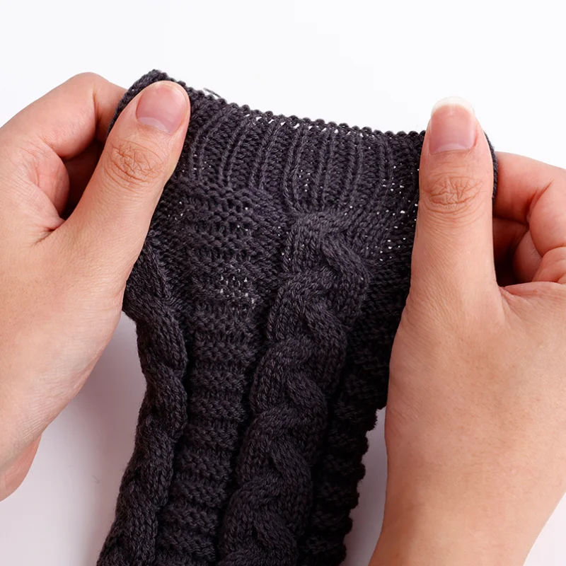 Pół palca rękawiczki dla kobiet zima miękka ciepła wełna Knitting Arm krótkie ciepłe rękawiczki bez palców Handschoenen Unisex Guantes