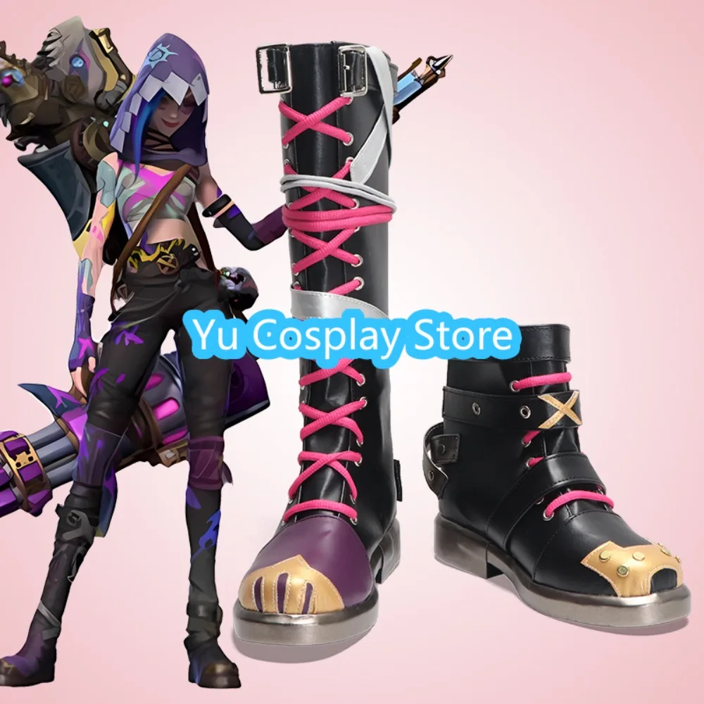 

Yu Cosplay Store League Of Legends Jinx Cosplay Shoes Anime Cosplay Shoes Boots Halloween Costumes Props