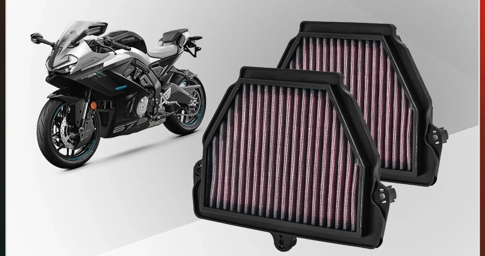

For CFMOTO Motorcycle Replacement Engine Air Filter Cleaner High Flow Non-woven Fabric Air Intake Filter Element 675NK 675SR-R