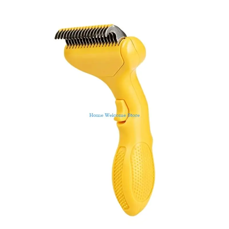 F68E Textured Handle Brushing Comb for Regular Dematting Use Daily