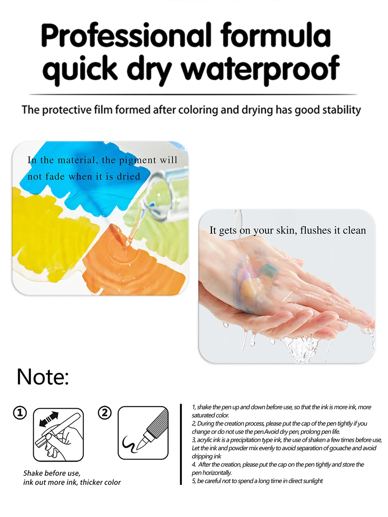 Hdele 240/72/24/8 Farben Pinsel-Acrylmarker-Set, für Notizbücher, DIY-Graffiti-Zeichnen, Acrylfarbstifte für Studenten – Detail 9