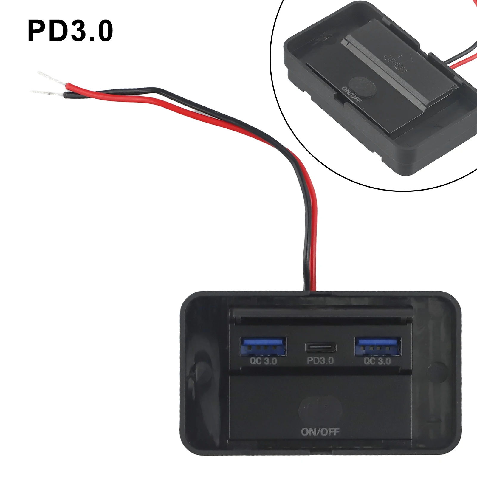 Car Charger Socket Panel Dual Fast Charger Car Charging Supports Car Electrical Appliances Supports Tablets 2 USB Interfaces