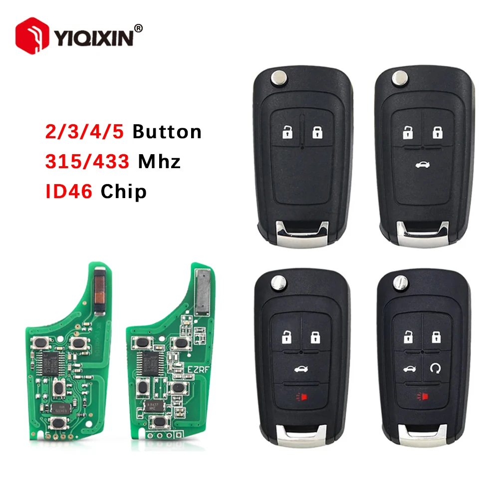 

Folding Remote Car Key For Chevrolet Cruze Malibu Sonic Impala Equinox Camaro Orlando For Opel Vauxhall 315Mhz 433Mhz ID46 Chip