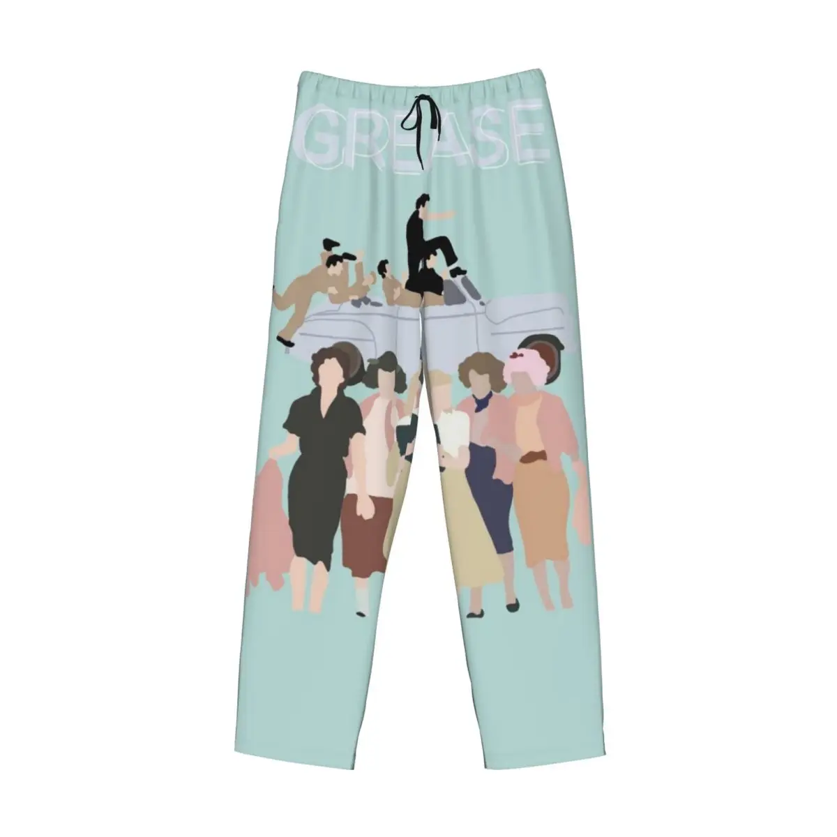Custom Movie Character Grease Pajama Pants Men Sleepwear Lounge Sleep Bottoms Stretch with Pockets view 3