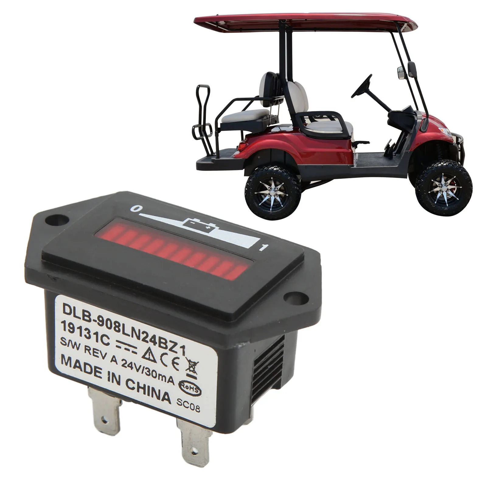 

Cart Battery Indicator 24V Battery Indicator High Accuracy Easy To Read 906T24BNBAO for Curtis Electric Forklift Cart