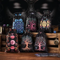 1pc/6pcs Velvet Tarot Oracle Cards Storage Bag Tarot Pouch Rune Dice Crystal Jewelry Bag Multiple Use Pouch Witch Divination