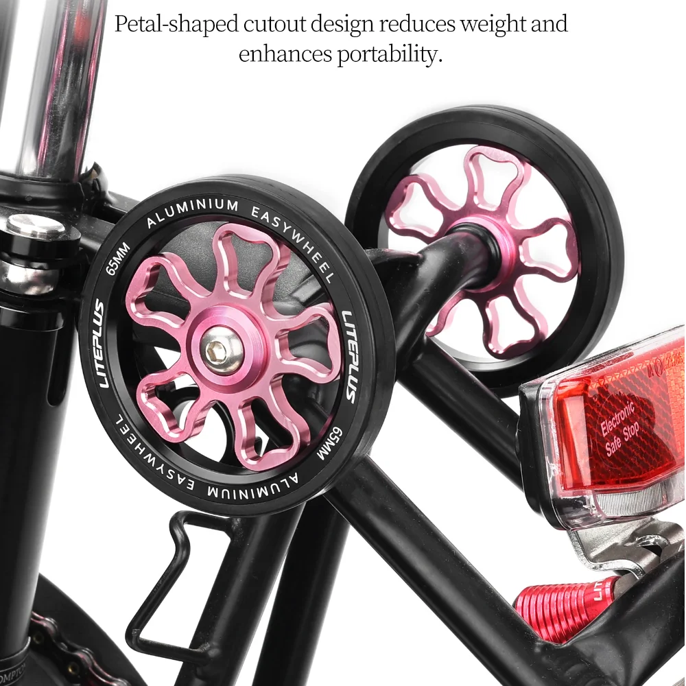 

Складной велосипед Liteplus, легкое колесо для Brompton, модифицированный большой подшипник, легкий алюминиевый сплав с ЧПУ, увеличивающие легкие колеса