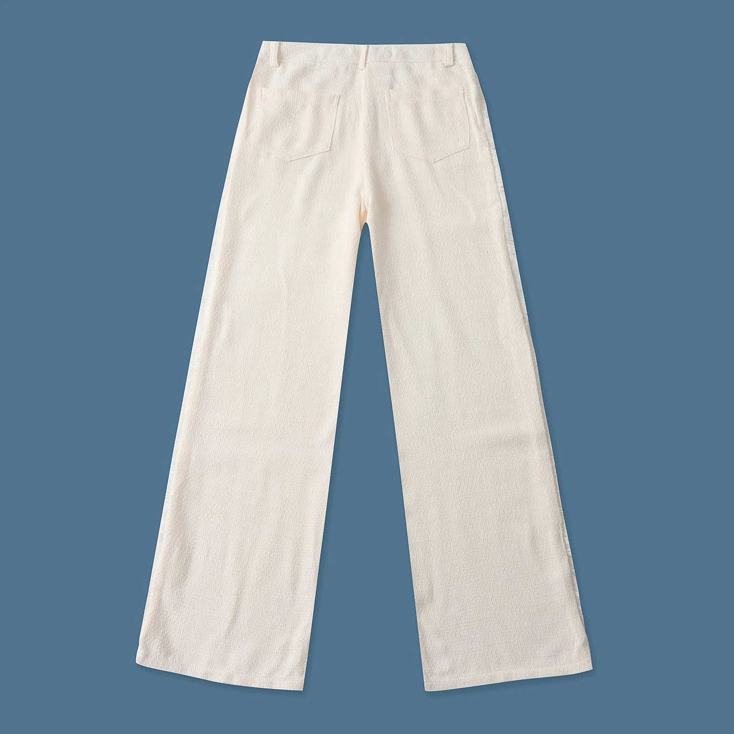 Fashionable High Waist Straight Leg Pants Spring New Style Women's Luxury Brand Casual Trousers Multiple Pockets Fringe Splicing