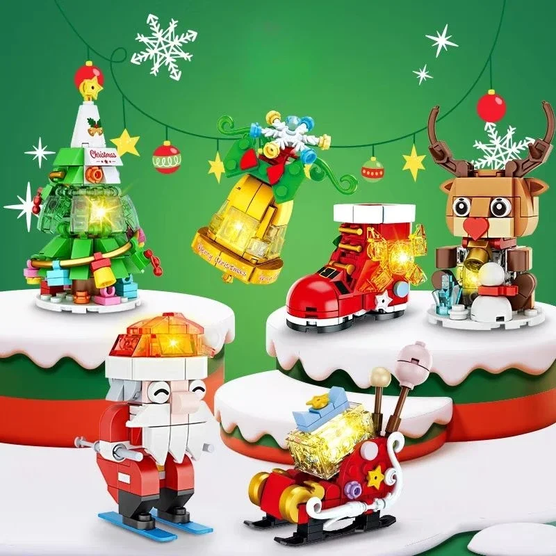 Kreative Weihnachtsdekoration: Weihnachtsmann-Rentier-Modellbausatz, pädagogisches Lernspielzeug und perfektes Weihnachtsgeschenk für Kinder