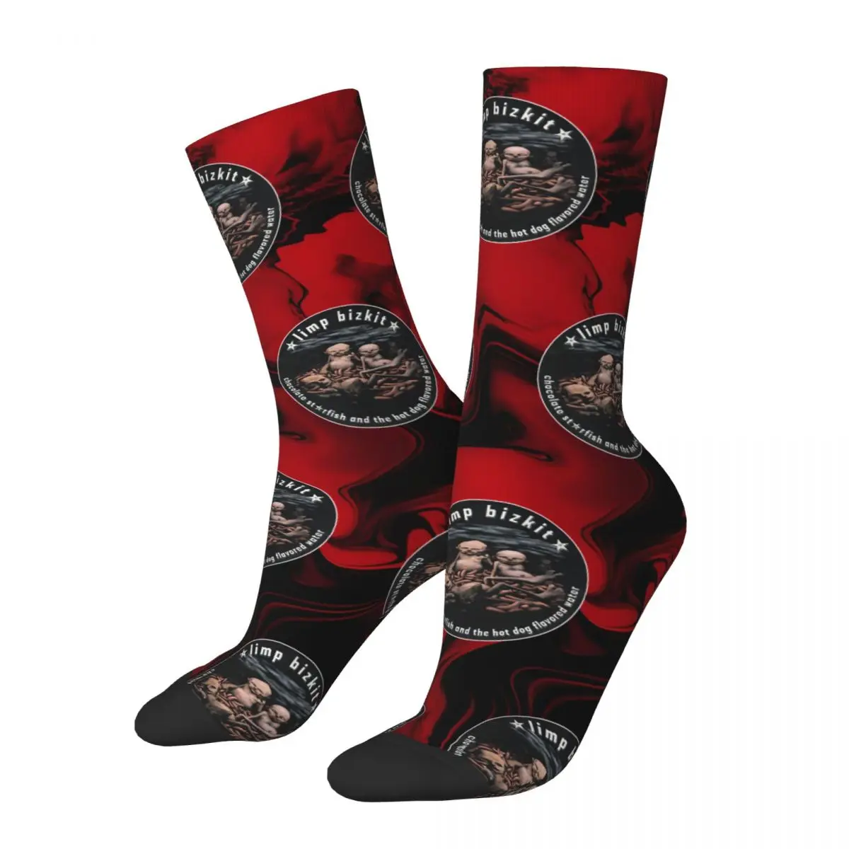 Crazy compression Limited Edition Sock for Men Vintage Limp Bizkit Quality Pattern Crew Sock Novelty