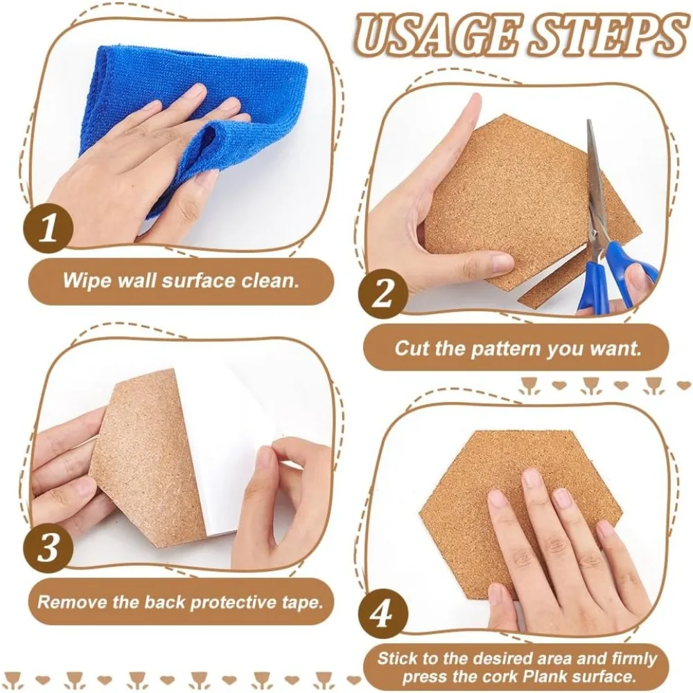 98.4x7.8 Inches Self-Adhesive Cork Roll, 2mm Thick Strong Self-Adhesive Cork Boards, Coasters Cork Sheets for Bulletin Boards