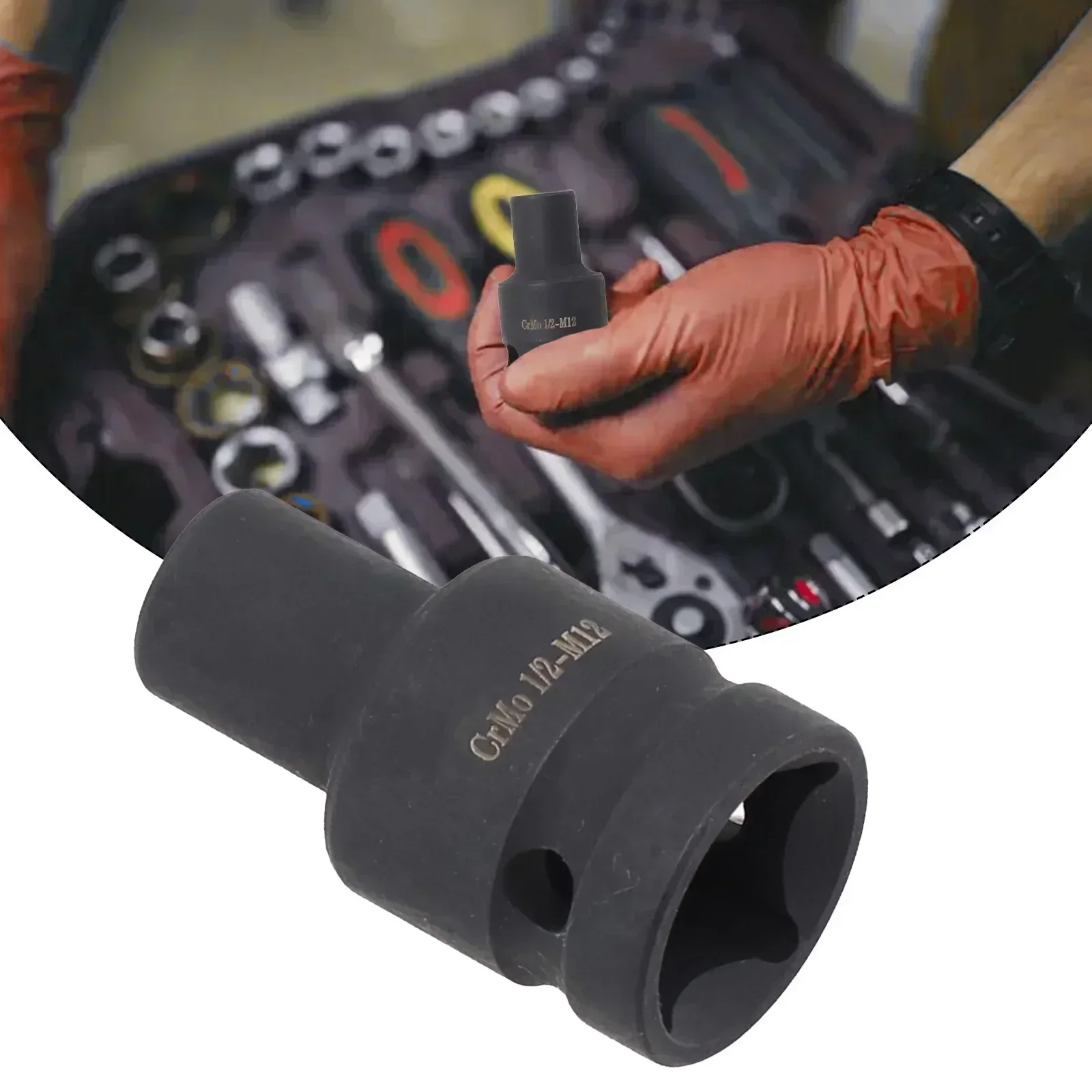 Imagem -06 - Cabeça Dupla Suqare Torneira Soquete Polegada Driver m6 para M24 Soquetes para Chave de Catraca Pneumática Soquete Quadrado Mm24 mm 1pc