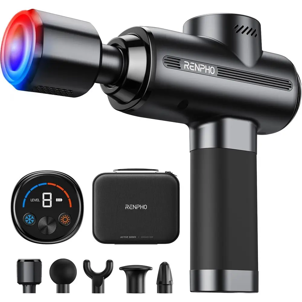 

Массажный пистолет Active Therool 2 с подогревом и холодом, новогодние кутары, [обновленный 2026] Ручной массажер для глубоких тканей Percussion k, Ap