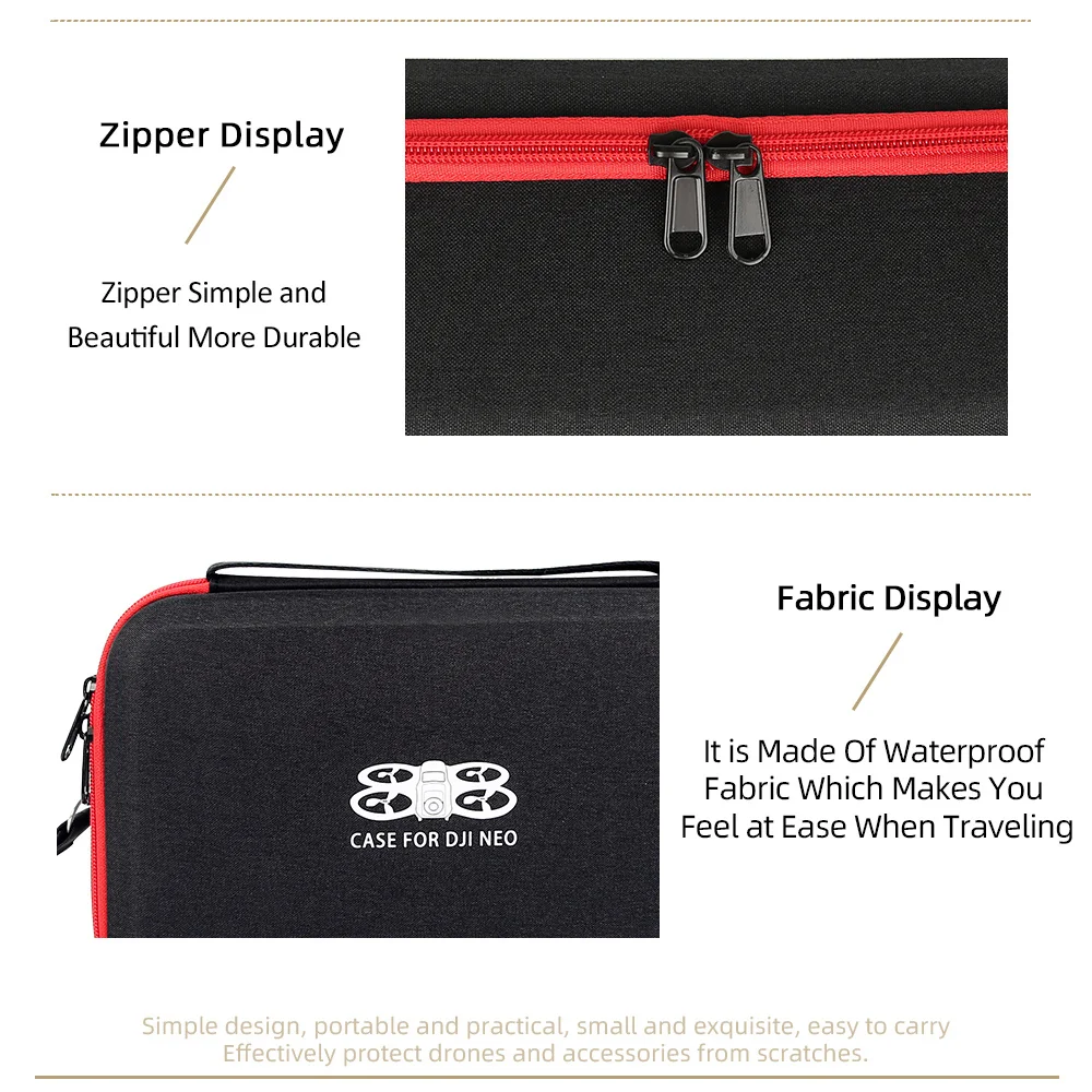 Para dji neo bolsa de armazenamento de transporte bolsa de viagem RC-N3 caixa remota portátil à prova de poeira capa integrada anti-corda cinta