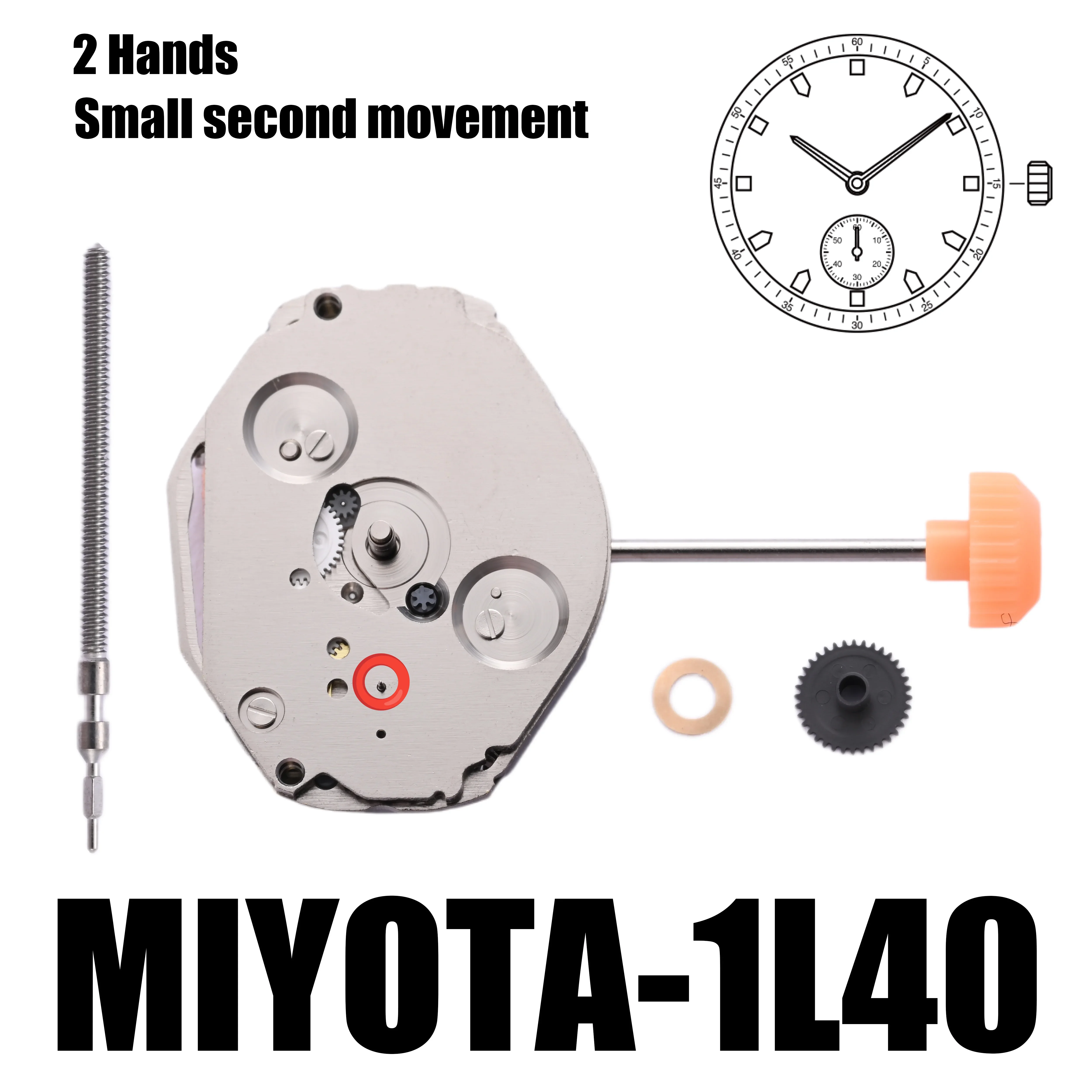 

MIYOTA 1L40 Standard｜Movements MIYOTA Watch Movement Cal.1L40, Small Second, Standard Movement.Size:6 3/4×8''' Heigh:2.93mm