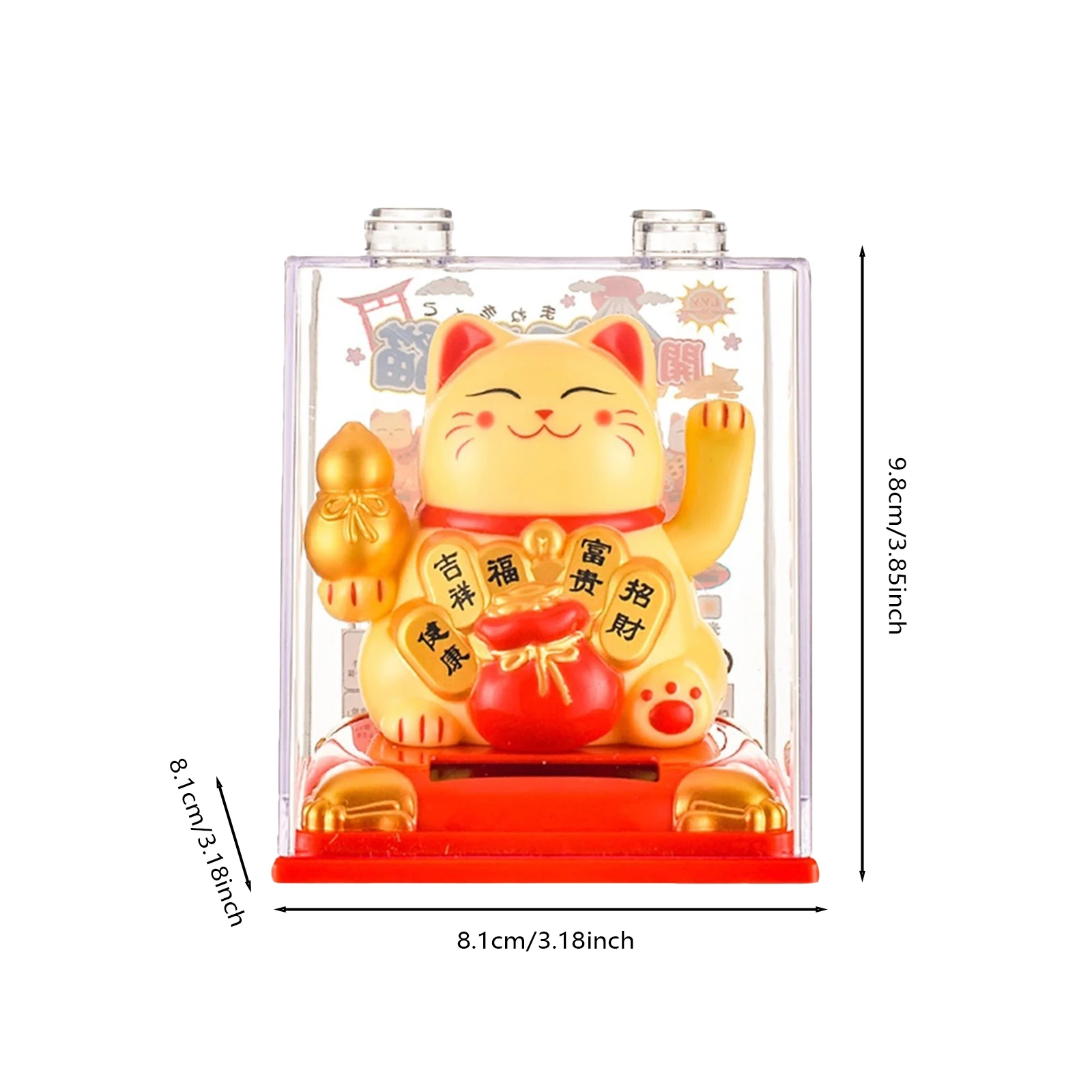 Energia solare sventolando gatto fortunato ornamenti figurine sventolando mano zampa porta fortuna Maneki Neko negozio artigianato arredamento