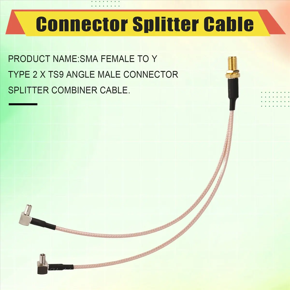 A312F Perfect ★◀◁8 inch SMA Female to Y type 2 X TS9 Angle Male Connector Splitter Combiner Cable,gold&silver