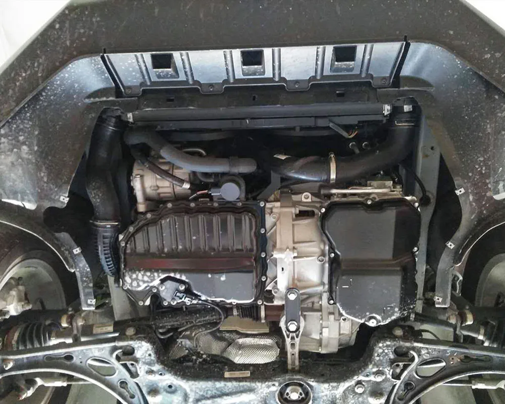 ل VW Tiguan 2010-2017 1.4T 1.8T تحت المحرك الحرس سبلاش درع الطين الحاجز غطاء الطبق درابزين قطعة من نسيج حامي