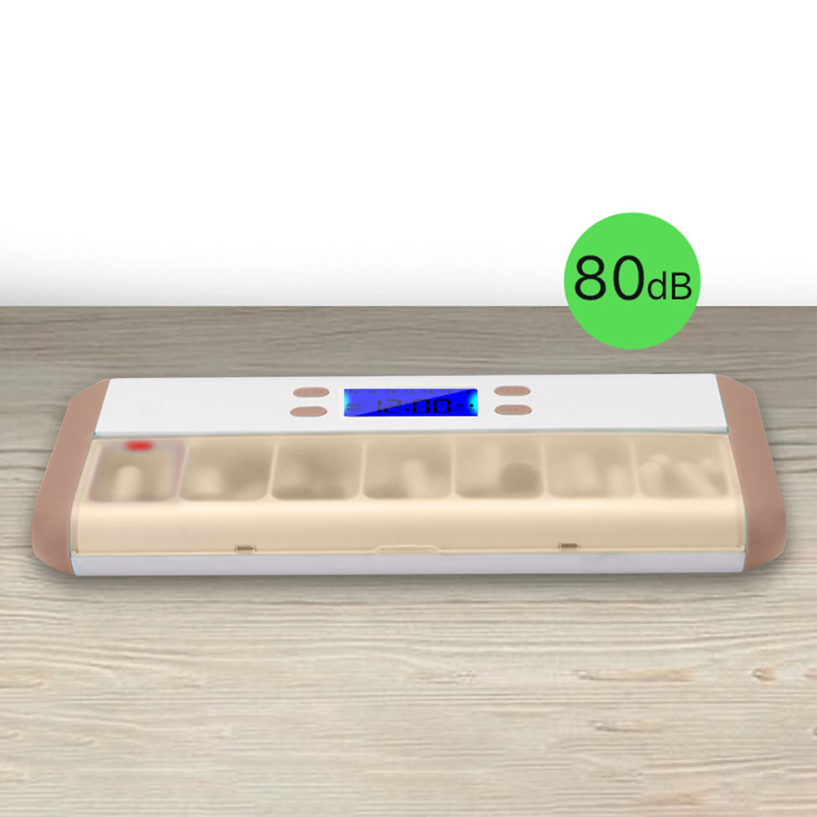 7 Grid Pill Box Reminder Intelligent Timing Alarm Clock Medicine Boxes for Travel LED Light Flashing 7 groups Alarms Vibration