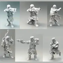 1/35 Die-cast Resin Figure Model Assembling Kit Soldier Model Toy Unpainted Free Shipping