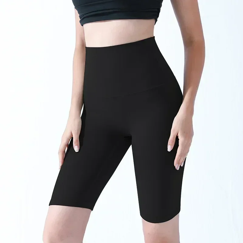 Lente En Zomer Nieuwe T-Line-Vrije Effen Kleur Yoga Shorts Vijf-Punts Yoga Broek Strakke Elastische Oefening Fitness