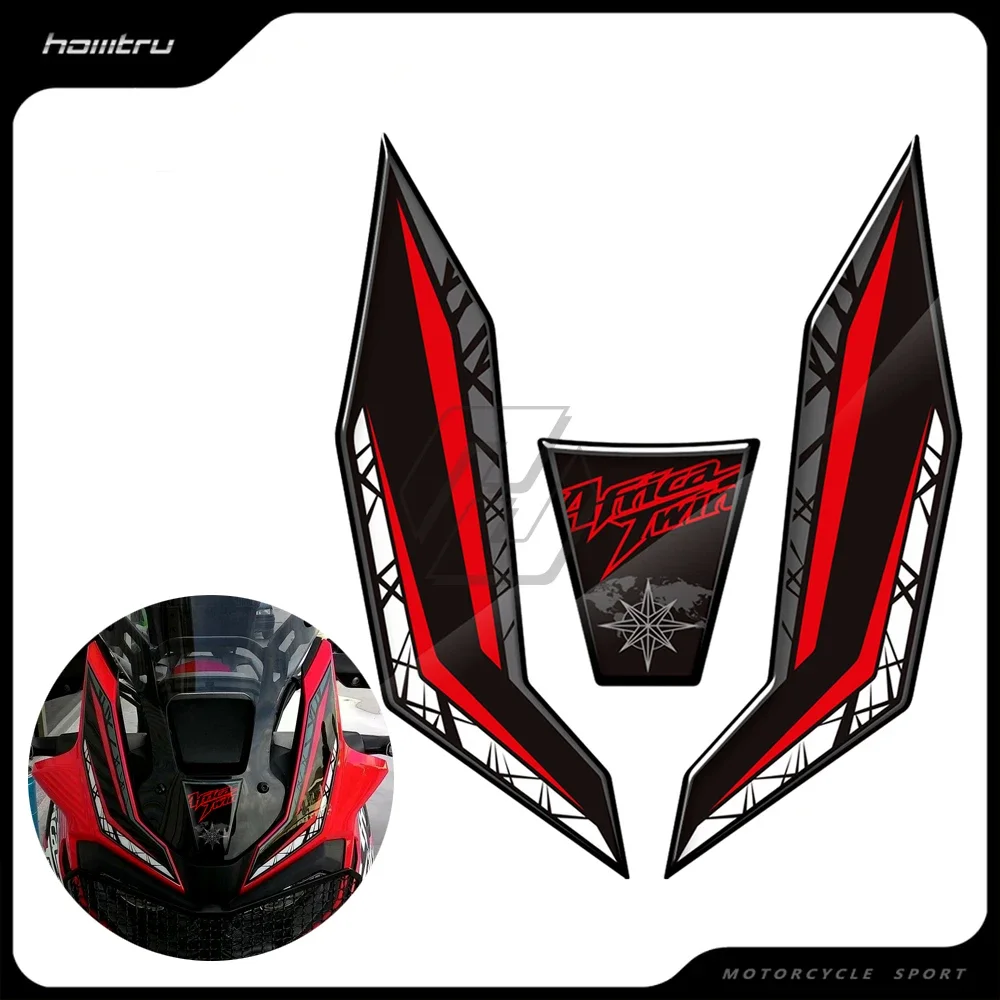 

3D Motorcycle Front Fairing Protection Decals Case for Honda Africa Twin 2016-2019 Customized Graphics Bike Guard Cover