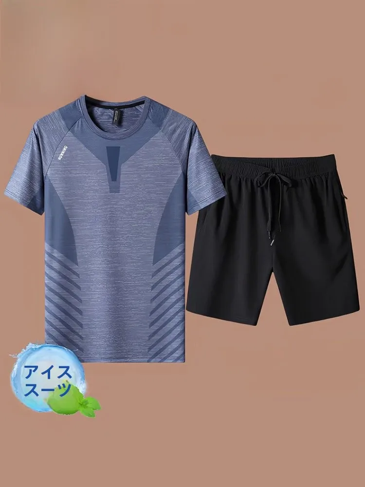 pierre-cardin-ice-silk-quick-dry-loose-sport-casual-set-summer-new-men's-ort-sve-orts-set-da-due-pezzi-in-fibra-di-poliestere