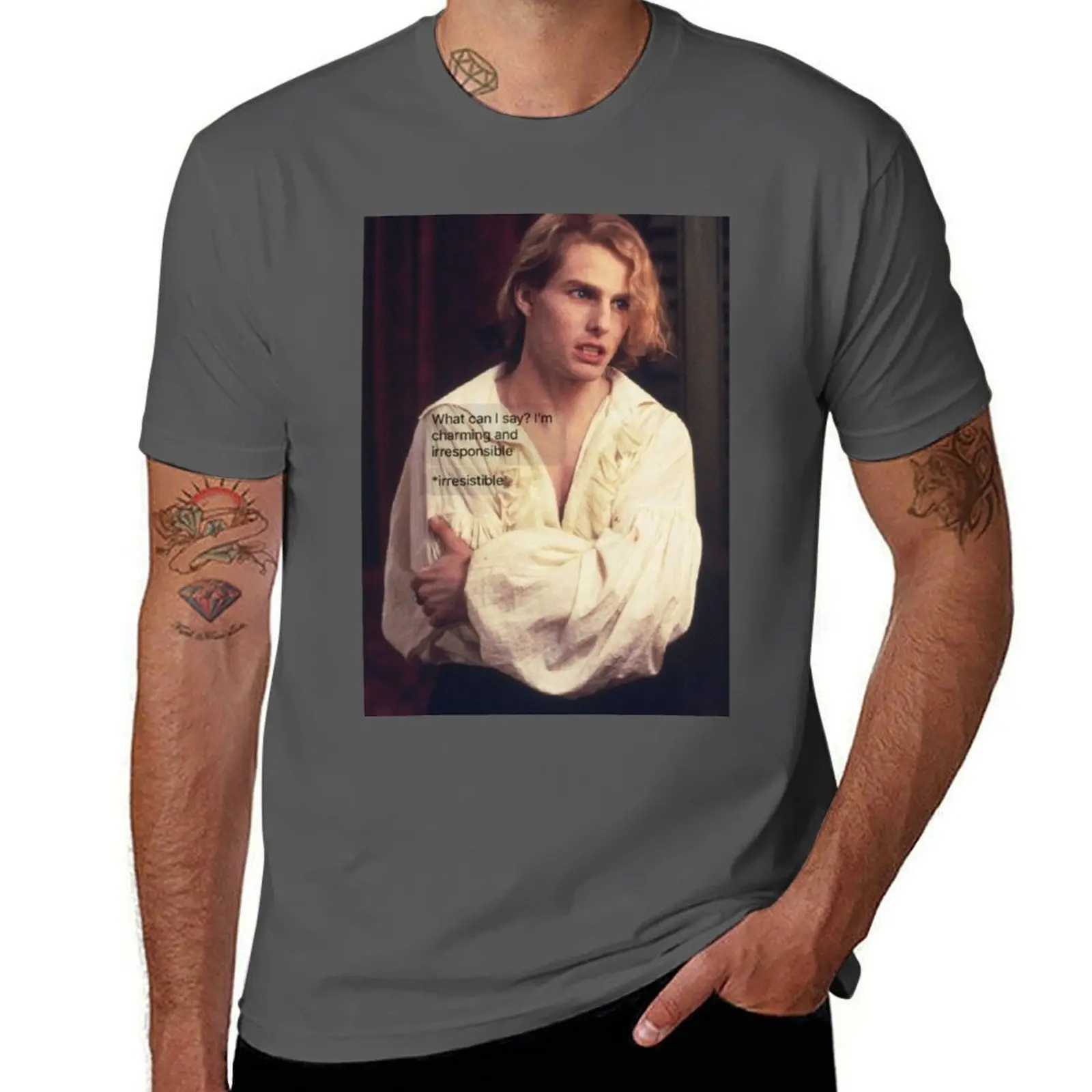 

Футболка lestat de lioncourt, хлопковые футболки, мужская футболка из 100% для мужчин, футболка