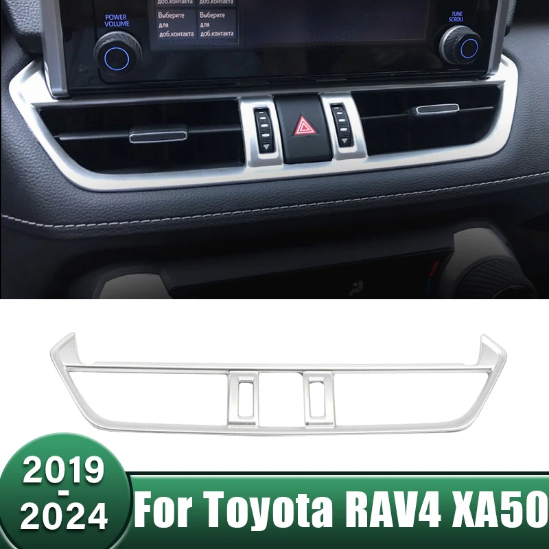 

Car Central Control Air Conditioning Vent Outlet Cover Sticker For Toyota RAV4 XA50 2019 2020 2021 2022 2023 2024 RAV 4 Hybrid