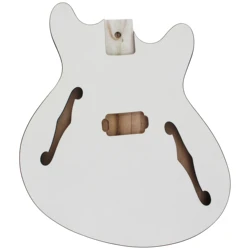 Starcaster Body for Jazz Guitar, Black Binding Guitar body in White Color