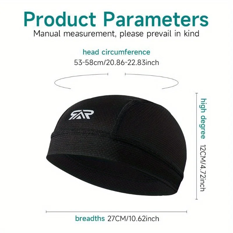 1Pc Summer Cooling Cycling Caps Sunscreen Quick Drying Helmet Liner Sweat Wicking  Running Motorcycle Hat Fits for Men Women