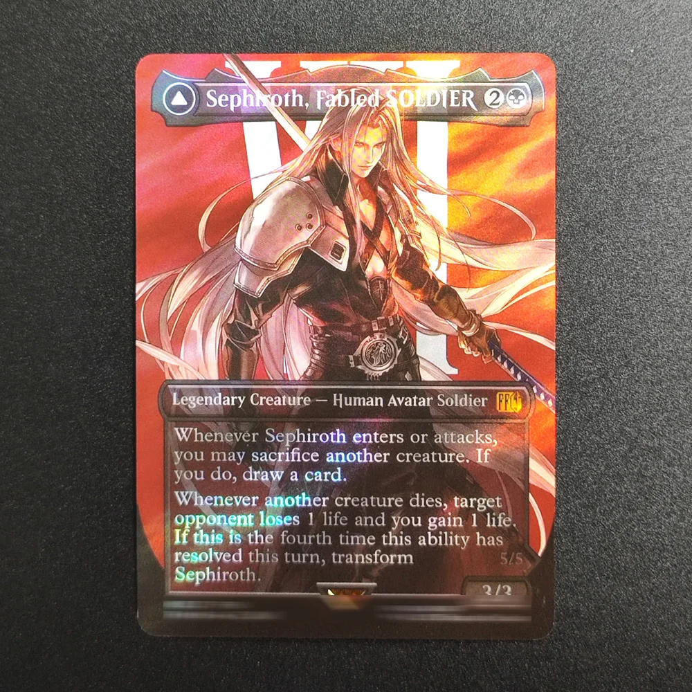 Proxy TCG Magic Karten Sephiroth, berühmter Soldat Magische Proxy-Karten Top-Qualität Sammelbrettspiel Sammelkarten Spielzeug