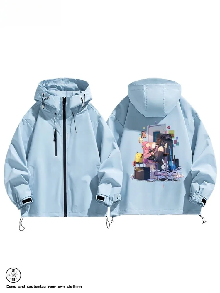 فضفاض عارضة الرجال Jaet Ro أنيمي التعاونية فضفاضة تناسب ربيع الخريف الشتاء سستة مزين البوليستر الشباب Faion #2