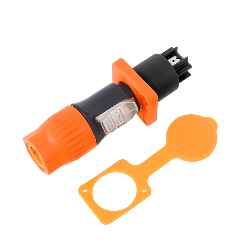 High-power Waterproof Powercon Connector Aviation Plug Flame-retardant 20A 3-core Power Plug Industrial Power Connector