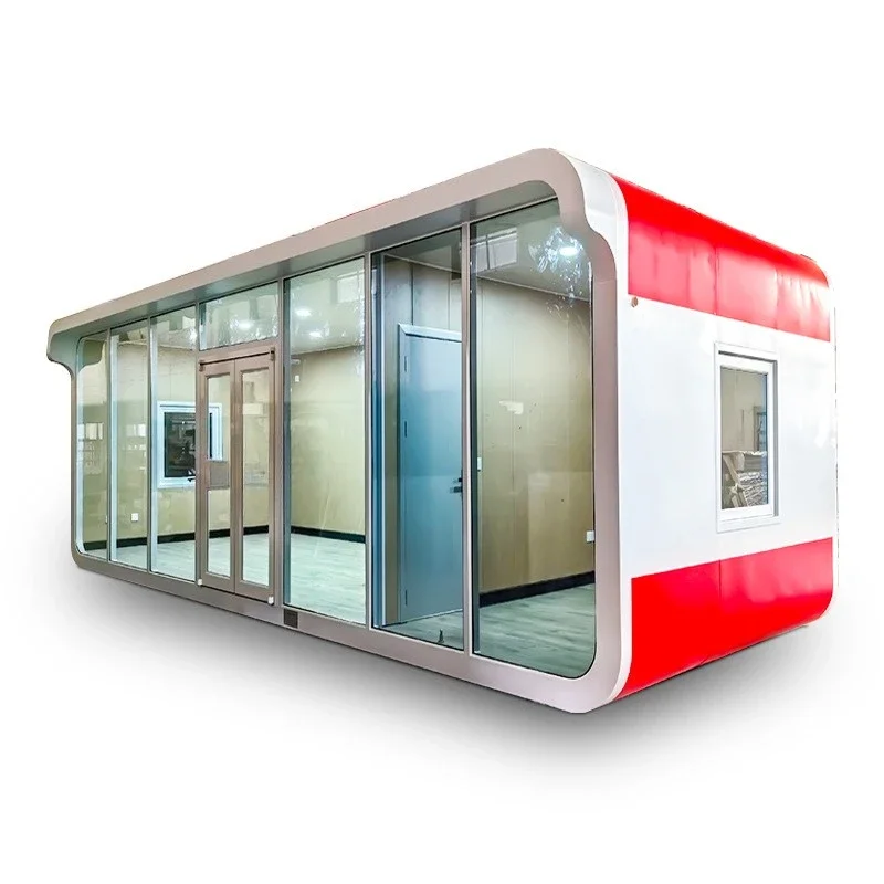 

Outdoor Apple cabin mobile room reception lounge, space capsule mobile house container