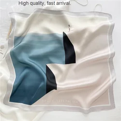 Square Super Beautiful Scarf Small Silk Scarf Hair Band Tie Bag Multifunctional Artistic Sense Air Conditioning Room Neck Scarf