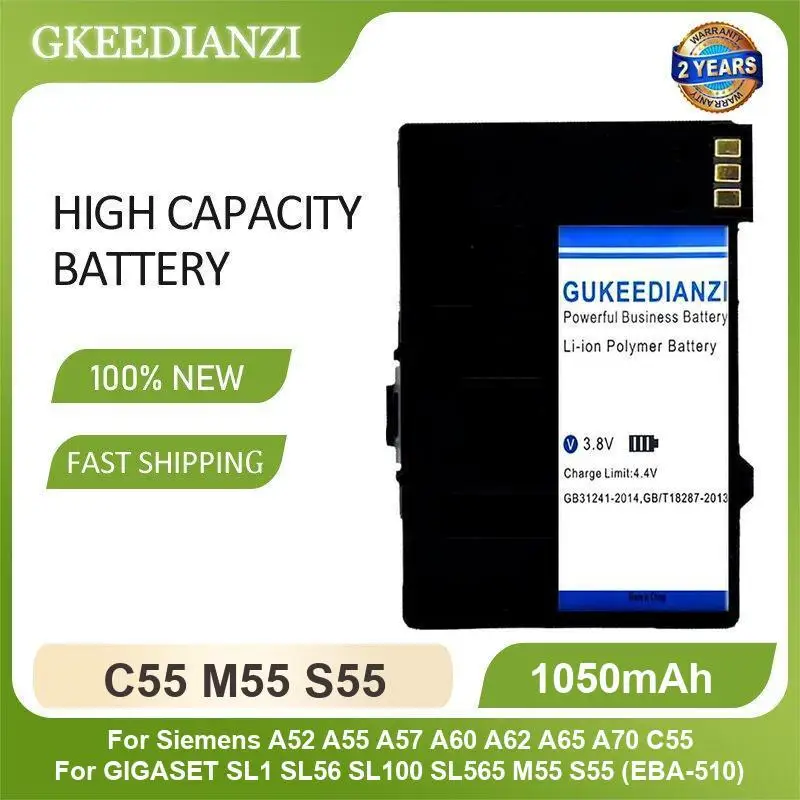 

Battery For Siemens A52 A55 A57 A60 A62 A65 A65 A70 CXI70 CXT65 CXT70 CXV65 CXV70 M65 M75 3506 3508 3518 1168 2118 3118