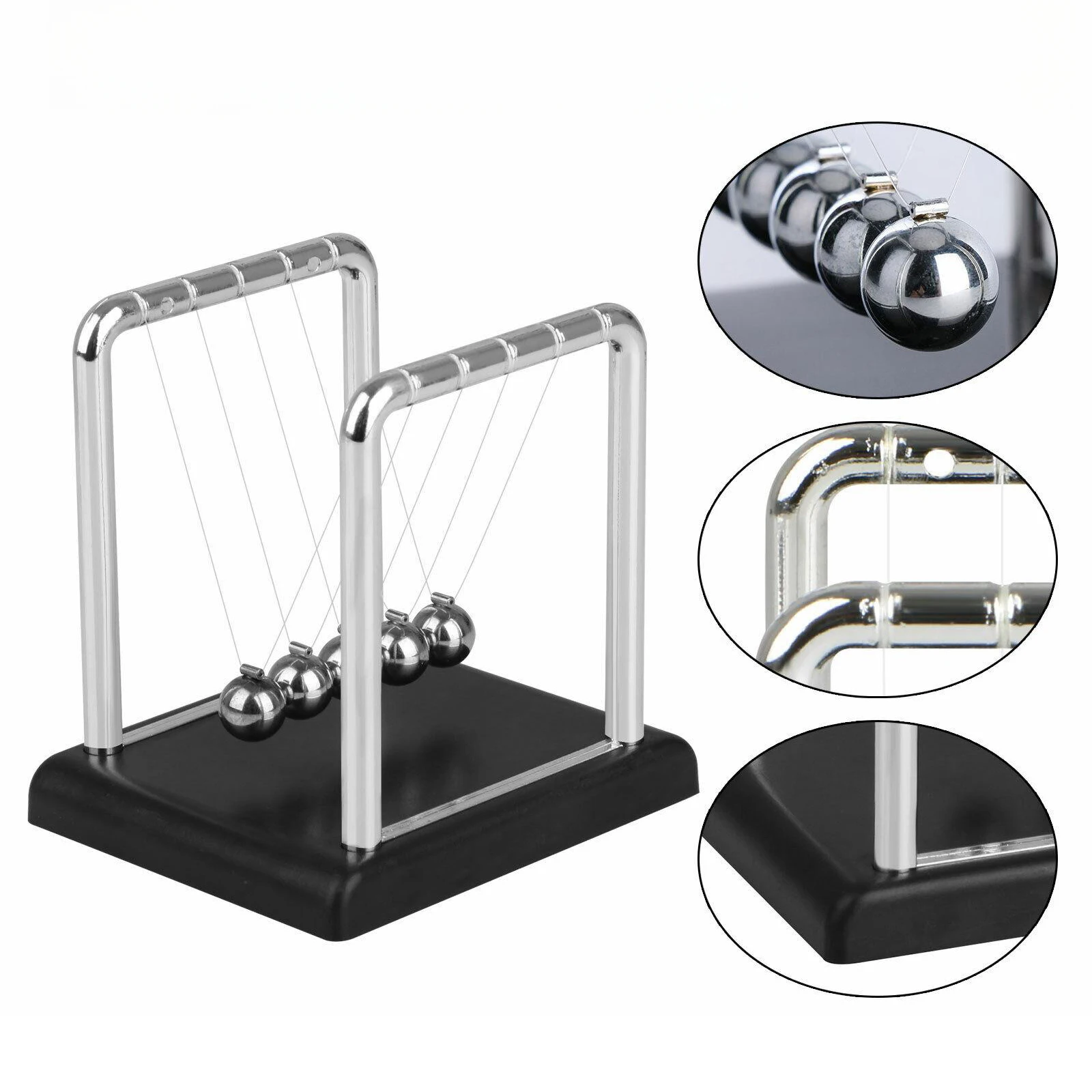 Newton Cradle Balance Steel Balls School Teaching Supplies Physics Science Pendulum Desk Toy Gifts Home Decoration