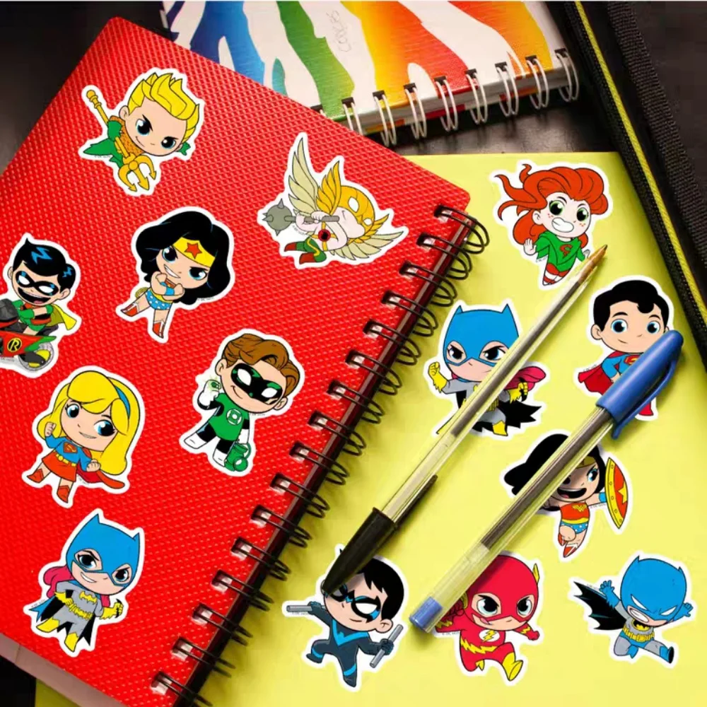 Genuine Dc Justice League Cartoon Sticker Superhero Series Toys Decals Suitable For Suitcases Guitars Skateboards Decor Stickers