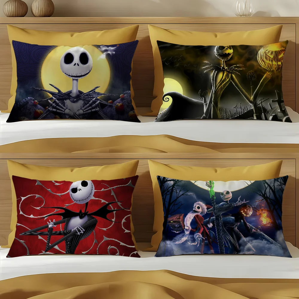 Funda de cojín The Nightmare Before Christmas Jack, sofá, sala de estar, oficina, almohada rectangular, ropa de cama para cafetería en casa, producto de éxito