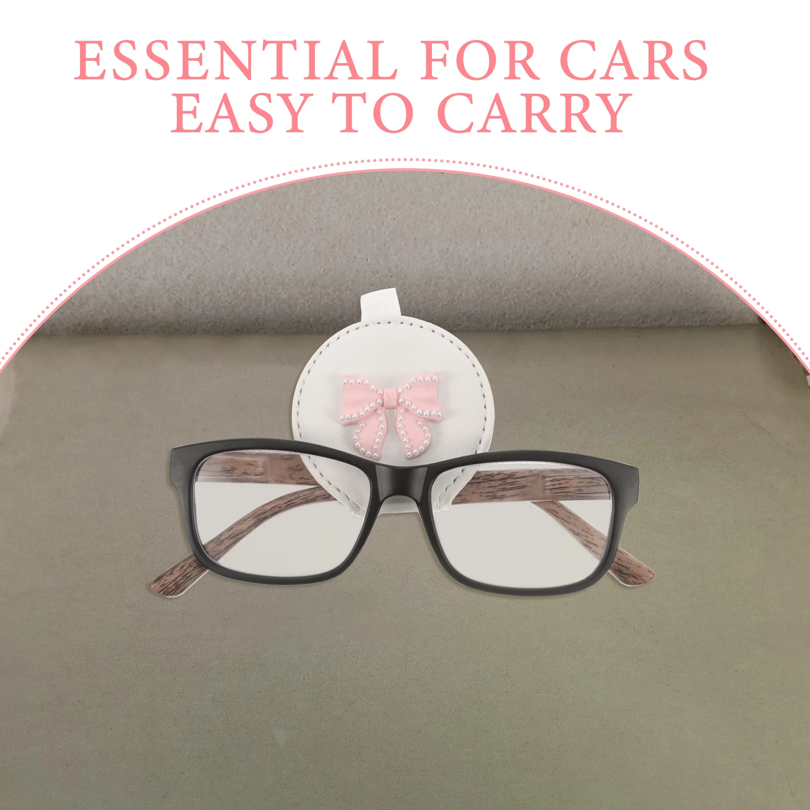 

Car Glasses Clip Automotive Visor Sunglasses Holder Round Aesthetic Dashboard Accessories Sunglass Storage UV Protection Car