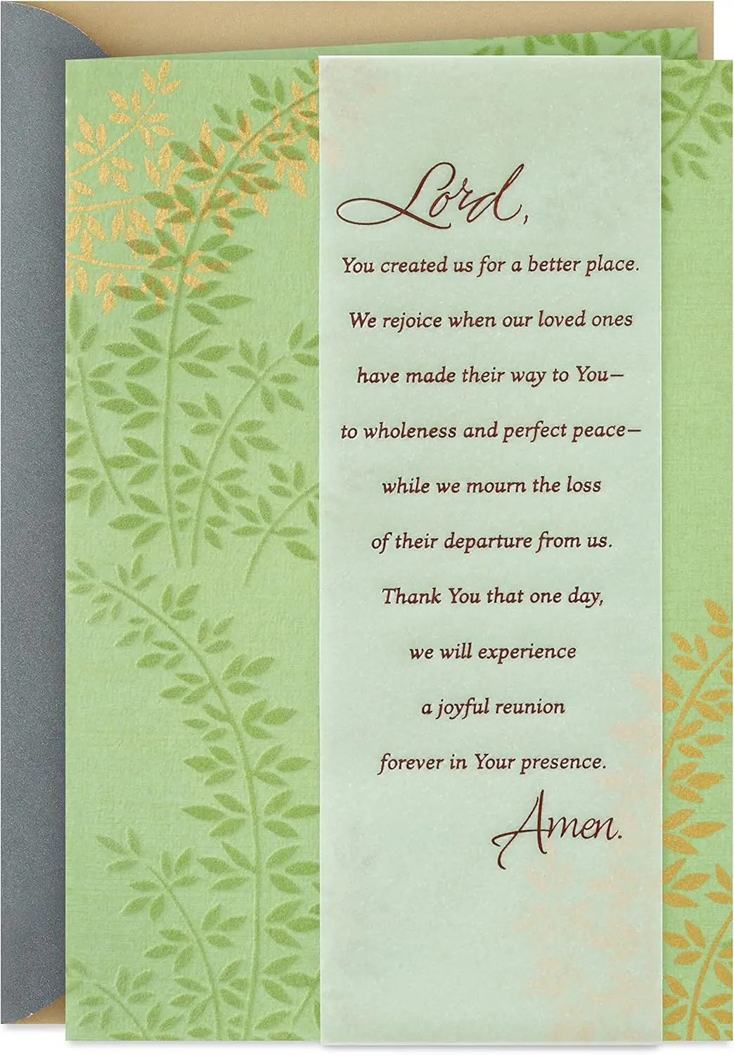 

DaySpring Religious Sympathy Card (Better Place)