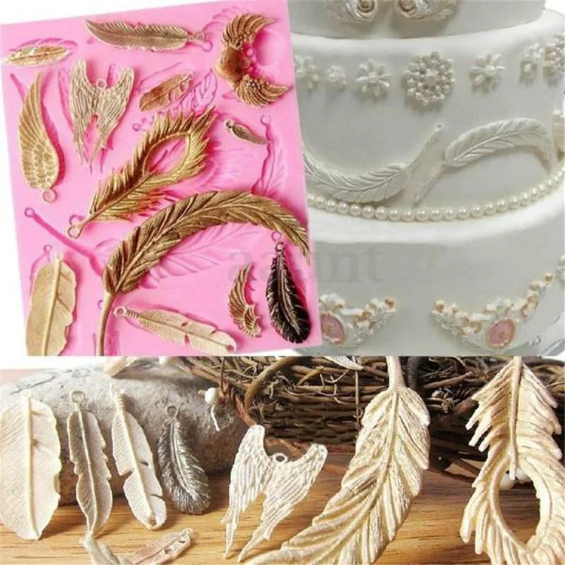 

Feather Wings Silicone Fondant Cake Mold Baking Tool DIY Cake