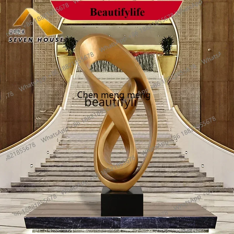 

NEW Sculpture large floor-to-ceiling ornament sales office aisle entrance FRP handicrafts lucky soft decoration