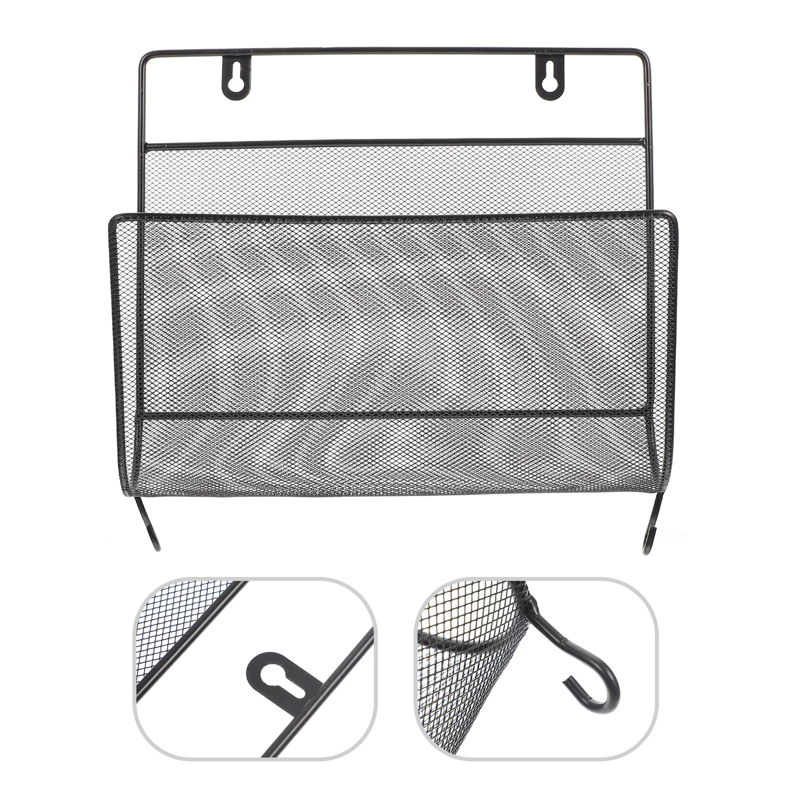 

Iron Wall Mounted Storage Rack Hanging Book Shelf Multipurpose Organizer for Bedroom Kitchen Bathroom Hanging File Organizer